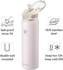 Enerbone 32 oz Insulated Water Bottle, Stainless Steel Bottle with Carrying Strap, Double-Wall Vacuum Insulation Design, Leakproof Sports Bottle with Straw, Keep Drinks Cold or Hot for Hours by CozyNest Decor