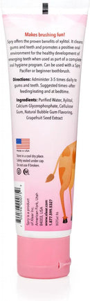 Spry Natural Xylitol Toothpaste for Baby, Toddler and Kids Age 3 Months and Up - Fluoride Free Tooth Gel, Tasty, Support Development of Emerging Teeth, Bubble Gum 2 Fl Oz (Pack of 2) by CozyNest Decor