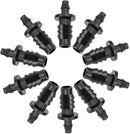 uxcell Barb Drip Pipe End Closure Cap 4mm and 8mm Inner Diameter Hose Plug Connector for Garden Agricultural Irrigation System, Plastic 10pcs