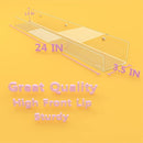24 inches Wall Mounted Kids Bookshelf, Clear Acrylic Display Book Shelves for Kids Room Nursery Toddler Classroom 2 Packs by TinyTreasures Baby Boutique