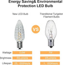 50Pack C9 Christmas LED Light Bulbs, Strawberry Replacement Bulb 2200K Warm White Shatterproof & Waterproof Outdoor String Light Bulbs, E17 Candelabra Base Edison Bulbs for Holiday Decoration by GreenHaven Gardens