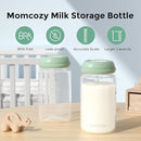 Momcozy Natural Baby Bottle, 10oz Wide-Neck Breast Milk Container, Breastmilk Storage Bottle for Fridge & Momcozy Breast Milk Cooler, BPA Free Milk Collection Bottles, Breastfeeding Essential, 4PCS by TinyTreasures Baby Boutique