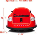 12V Bumper Car for Toddlers, Electric Toy Ride on Battery Car with Kids W/Parent Remote Control, 2-Speed, 360 Degree Spin, Music & LED Lights for Kids, Red by TinyTreasures Baby Boutique