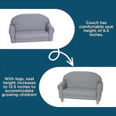 Children's Factory As We Grow Chair and Couch, Flexible Seating for Daycare or Preschool, Kids Reading Couch, Playroom Furniture, Gray by CozyNest Decor