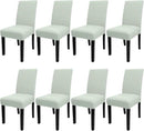 JQinHome Smoke Green Chair Covers for Dining Room Set of 8, High Stretch Removable Washable Parsons Chair Slipcover for Home Party Hotel Wedding Ceremony (8PCS, Smoke Green) by CozyNest Decor
