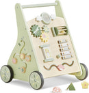 Beright Wooden Baby Walker Push and Pull Learning Activity Walker Kids’ Activity Toy Multiple Activities Center Develops Motor Skills & Stimulates Creativity(Green) by TinyTreasures Baby Boutique