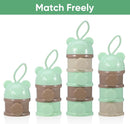 IMIKEYA Stackable Formula Dispenser - 4-Layer Milk Powder Container for Travel Light Green by TinyTreasures Baby Boutique