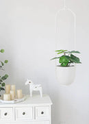Boho Hanging Planter for Indoor Outdoor Plants Modern Wall and Ceiling Hanging Plant Basket Holder Hanger for Vines Succulents Ferns Room Decor(White) by GreenHaven Gardens