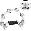 EastRock Tambourine,Metal Jingles Hand Held Percussion Half-Moon Tambourine and Egg Shakers for Kids, Adults, KTV, Party White by TinyTreasures Baby Boutique