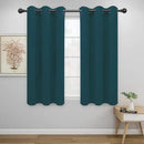 Easy-Going Blackout Curtains for Bedroom, Solid Thermal Insulated Grommet and Noise Reduction Window Drapes, Room Darkening Curtains for Living Room, 2 Panels (42x54 in, Peacock Blue) by CozyNest Decor