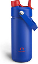Insulated Water Bottle with Straw Stainless Steel Water Bottle, Leak-Proof, BPA-Free, Double Wall Vacuum Keeps Cold for 24 Hours for Sports, Travel, School (18 oz, Beaucoup Blue) by CozyNest Decor