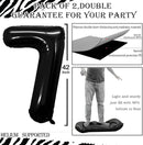 GOER Black Foil Balloons Number 7,Huge Number Balloons for 7th Birthday Party Supplies Anniversary Decorations (3 pcs,42 inch,32 inch,16inch) by TinyTreasures Baby Boutique
