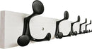 SKOLOO 24-Inch White Wood Coat Rack Wall Mount with 5 Triple Hooks - Ideal for Family Entrances, Classrooms, and Pet Supplies Storage - Perfect Coat Hooks for Wall, Pack of 2 by CozyNest Decor