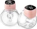 Hands Free Breast Pump, Wearable Breastfeeding Pump 3 Modes & 9 Levels, Double Electric Portable Pump Low Noise with Long Battery Life 2 Pack Pink by TinyTreasures Baby Boutique