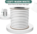 GZBtech Flexible LED Neon Rope Lights 132FT,AC 110-120V Waterproof Strip Light, 120 LEDs/M Cuttable Connectable Neon Lighting for Indoor Outdoor Home Decor/Commercial Building Use-Cold White 40M by CozyNest Decor