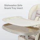 6 in 1 Convertible High Chairs for Babies and Toddlers,Portable High Chair with Dishwasher Tray and 4 Wheel,Booster Seat for Dining Table,Foldable Toddle and Baby Feeding Highchair (White) by TinyTreasures Baby Boutique
