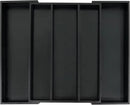 Utoplike Bamboo Drawer Organizer Kitchen Utensils, Adjustable Black Silverware Holder and Cutlery Tray Organiser, Expandable Drawer Divider for Flatware, Knives in Kitchen, Bedroom, Living Room by CozyNest Decor