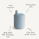 mushie 100% Silicone Baby Sippy Cup | 6 Months+ (Natural) by TinyTreasures Baby Boutique