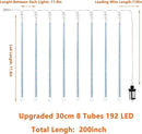 2-Pack Christmas Decorations Lights Outdoor, Total 384LED Meteor Shower Lights Rain Drop Light 30cm 16 Tubes Indoor Outdoor Snow Cascading String Light for Xmas Tree Roof Party Garden (Cool White) by GreenHaven Gardens
