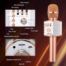 BONAOK Wireless Bluetooth Karaoke Microphone,3-in-1 Portable Handheld Karaoke Mic Speaker Machine Home Party Birthday for All Smartphones PC(Q37 Rose Gold) by TinyTreasures Baby Boutique