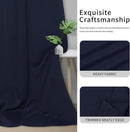 Easy-Going Blackout Curtains for Bedroom, Solid Thermal Insulated Grommet and Noise Reduction Window Drapes, Room Darkening Curtains for Living Room, 2 Panels(46x84 in, Navy) by CozyNest Decor