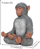 Meditation Monkey Stretching Monkey Statue-Resin Zen Animal Yoga Figurine for Outdoor Lawn Decor for Flower Beds, Fairy Gardens, and More by GreenHaven Gardens