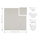 Toddlekind Solid Color Foam Play Mat 4x4 Baby Playmat. Stylish, Non-Toxic, Odorless, Plain Design Puzzle Play Mat 0m+ (Gray) by TinyTreasures Baby Boutique