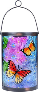 Hanging Solar Lantern Outdoor Waterproof LED Solar Lights Butterfly Decorative Lanterns Tabletop Lamp for Outdoor Patio Garden Yard Decor by GreenHaven Gardens