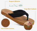 KuaiLu Flip Flops for Women with Arch Support Yoga Mat Comfortable Summer Beach Walking Thong Cushion Sandals Slip On Indoor Outdoor by TinyTreasures Baby Boutique