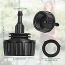 6 PCS 1/4 Inch Drip Irrigation Hose Connector, Drip Irrigation Tubing Fittings Convert 3/4" Garden Hose to 1/4" Drip Tubing, Faucet to Garden Hose Adapter Drip System Parts for Irrigation Kits(Black) by GreenHaven Gardens