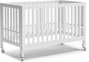EvoNest Baby Crib, 11 in 1 Convertible Mini Crib with Wheels, 100% New Zealand Wood Growing Bed, 4 Adjustable Mattress Height,White by TinyTreasures Baby Boutique