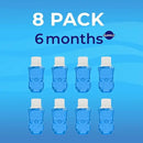 Toilet Gel Stamp - 8 Packs Toilet Bowl Cleaner Gel with Automatic Click, Freshener for Toilet Maintenance, 3.4oz, 6 Month Supply (Ocean) by CozyNest Decor