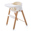 Convertible High Chairs for Babies & Toddlers. 5-in-1 Adjustable High Chair with Removable Tray, Easy to Clean, Portable (White Khaki) by TinyTreasures Baby Boutique