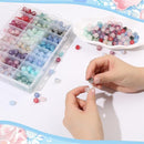 600pcs Frosted Lunar Glass Beads Kit -24 Colors10mm Glass Beads for Jewelry Making Kit Charms Coloured Glaze Beads Bracelets Necklaces Making Kit DIY Crafts, Home Companion Gifts for Beginners Women by TinyTreasures Baby Boutique