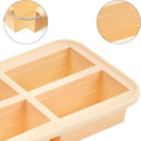 Super Ice Cube Tray 1 Cup X 4 Portions Big Silicone Freezing Mold with Lid, for Soup&Meal, Prep Food Leftovers Freezer Storage Container, 2Pack by TinyTreasures Baby Boutique