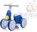 6V Electric Baby Balance Bike for 1 Year Old Boys Girls Ride on Toys 12-48 Month Toddler Balance Bike, 4 Wheels Kids First Bike with Remote Control First Birthday Gifts- Blue by TinyTreasures Baby Boutique