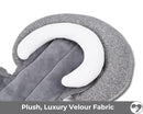 COOLBEBE New 2-in-1 Babybody Cushion for Baby Newborn Infants - Extra Soft Stroller Cushion Pads Car Seat Insert, Perfect for Carseats, Strollers, Swings, Grey by TinyTreasures Baby Boutique