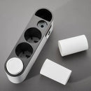 Toothbrush Cleaning Holder, Self Adhesive Toothbrush Holder with 3 Cups, Automatic Toothpaste Squeezer Dispenser Bathroom Accessories Set (White) by CozyNest Decor