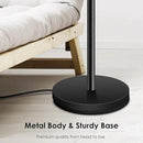 BoostArea Torchiere Floor Lamp, 30W Super Bright LED Standing Lamp, Stepless Dimmable Pole Lamp with 3000K Lighting, Rotary Switch, 70 Inch Tall Metal Modern Floor Lamps for Living Room/Bedroom Black by CozyNest Decor