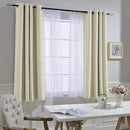 NICETOWN Bedroom Curtains Room Darkening Draperies - Grommet Top Beige Thermal Insulated Energy Saving Privacy Drapes for Apartment/Home Office, 2 Panels, W52 x L63 by TinyTreasures Baby Boutique