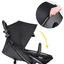 Beberoad Love Universal Stroller Sun Shade & Mosquito Net – 2-in-1 Baby Stroller Cover with UV Protection & 2-Way Zipper for Infant Carriages, Prams, and Travel Strollers (Black) by TinyTreasures Baby Boutique