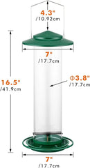 iBorn Metal Bird Feeder for Outside Hanging,Wild Bird Feeders for Cardinal,18cm Large Roof&Green,42CM Long,4.5lb High-Capacity(Seed is not Included) by CozyNest Decor