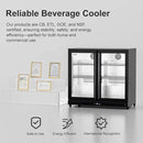 COTLIN 36" W Back Bar Cooler Beer Fridge Undercounter Refrigerator with LOW-E Glass Free Standing Beverage Refrigerator Adjustable Shelves for Soda Beer Wine, ETL NSF Approved by CozyNest Decor
