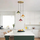 Glass Ceiling Chandelier,3-Light Colorful Hanging Pendant Light,Mid Century Modern Glass Pendant Light Fixture for Dining Room, Hallway, Living Room,Farmhouse,Kitchen Island by CozyNest Decor