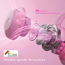 iClever BTH20 Active Noise Cancelling Headphones for Kids, 60H Play Time,Type C Fast Charging, Safe Volume 80dBA, Bluetooth5.4, Award-Winning Kids Headphones Wireless for iPad Tablet Airplane, Pink by TinyTreasures Baby Boutique