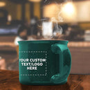DISCOUNT PROMOS Custom Ceramic Campfire Coffee Mugs 13 oz. Set of 1, Personalized Bulk Pack - Perfect for Tea, Espresso, Cappuccino, Hot Cocoa - Green by TinyTreasures Baby Boutique
