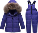 Baby Girl Winter Snowsuit Coat Boy Fur Snow Pants Bib Jacket For Toddler Clothes by TinyTreasures Baby Boutique