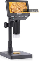 Elikliv EDM4C Coin Microscope with Scale：4.3" Digital Microscope with Adjustable LED, Error Coin Magnifier with Screen & Weighing Scope for Collectors, Jewelers, Students, Windows/Mac Compatible by TinyTreasures Baby Boutique