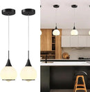 Pendant Light Fixtures Kitchen: 2 Pack Modern Black Island Light with Clear Glass - 6 Inch Mid Century Globe Kitchen Lighting Chandeliers Ceiling for Hallway Bar by CozyNest Decor