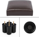 Joveco Small Foot Rest Stool Ottoman, 15" Leather Footrest Square Footstool with Non-Skid Plastic Legs, for Chair, Under Desk, Office, Living Room, Brown by CozyNest Decor